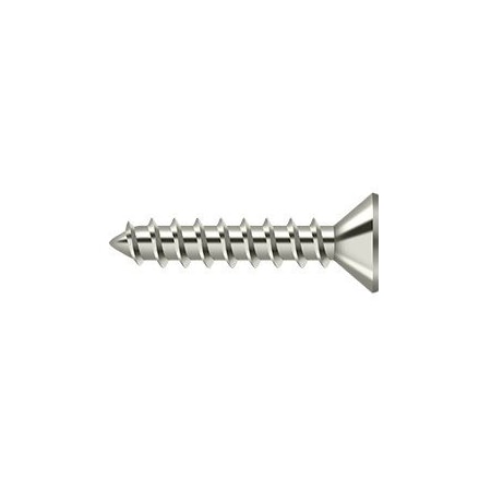 Deltana Wood Screw, Polished Nickel Steel SCWS1010U14